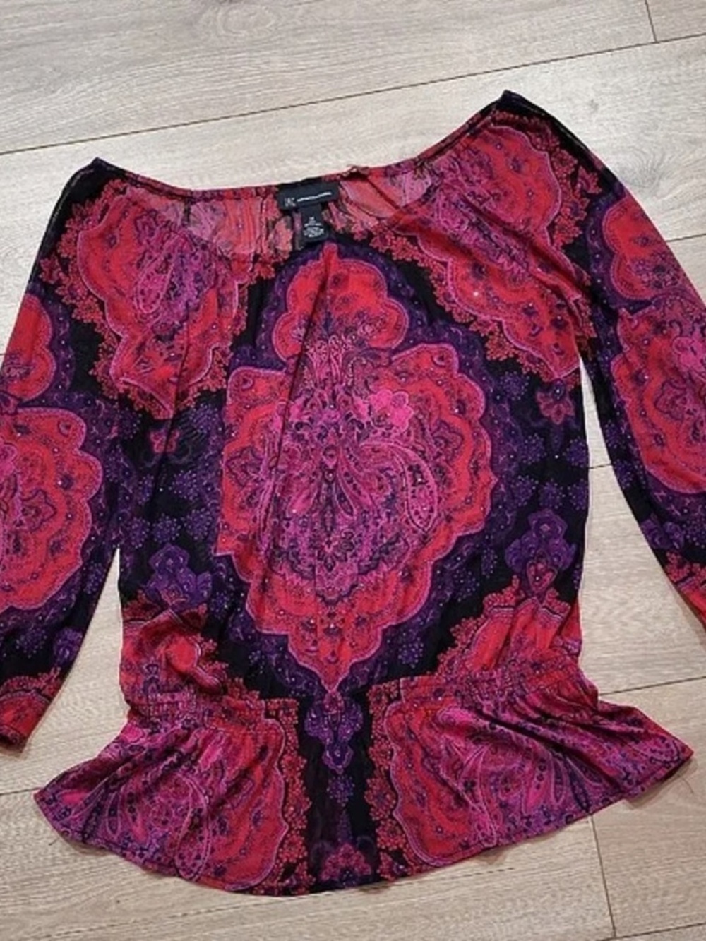 INC International Concepts Ladies Dressy Blouse, Ladies Size Medium